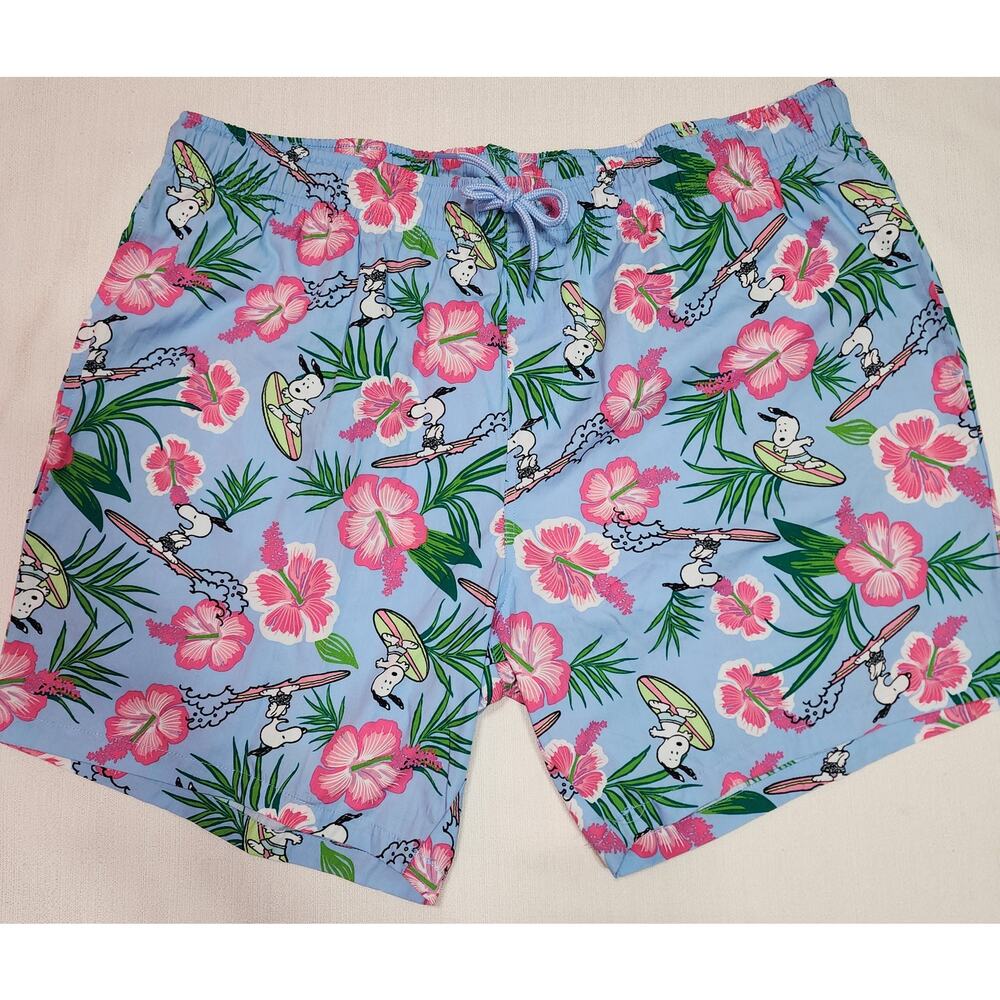 Surfing Snoopy tropical swim trunks men's XXL